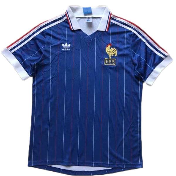 France home retro soccer jersey maillot match men's 1st sportwear football shirt 1982